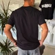 Чоловіча футболка BOSS М чорна з контрастним логотипом, короткий рукав, круглий виріз, Casual стиль. - зображення 4