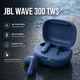Беспроводные наушники JBL Wave 300 TWS Blue Вкладыши Bluetooth наушники с Pure Bass сенсорные Синие - изображение 1