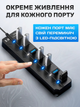 USB HUB 3.0 на 7 портов юсб хаб для компьютера ПК и ноутбука - разветвитель переходник концентратор для флешек с длинным кабелем 120см - изображение 3