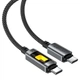 Кабель зарядки Type-C ACEFAST C21-03 60W з підсвічуванням нейлон чорний 1.2 м - зображення 4