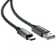 Кабель зарядки ACEFAST C19-04 USB-A to USB-C 3 A нейлон 1.2 м чорний - зображення 4
