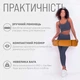 Коврик для йоги и фитнеса EasyFit TPE+TC 6 мм двухслойный + Чехол оранжевый с черным - изображение 2