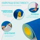 Килимок для йоги та фітнесу EasyFit TPE+TC 6 мм двошаровий + Чохол синій-жовтий - зображення 3