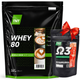 Протеїн для сили та росту м'язів TNT Whey Protein 80% Крем-кава 2кг + Омега-3 у подарунок - зображення 1