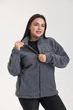 Флиска женская Winter теплая на молнии с карманами серая 3XL - изображение 6