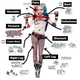 Тимчасові тату Harley Quinn “Diamonds” — стиль Suicide Squad, формат А4 (20×29 см) - зображення 4