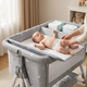 Ліжечко-трансформер LEOBRO Smart Crib Pro 5в1 Сіре дитяче ліжечко для новонародженого - зображення 8