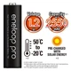 Аккумуляторы PANASONIC Eneloop Pro AA 2550mAh BK-3HCDE блистер 4*AA - изображение 3