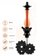 Шахта Karma 3.0 Mini Line Orange для кальяна под уплотнитель 46см с деревянной накладкой - изображение 8