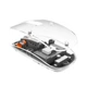 Компьютерная мышка мультирежимная WIWU WM105 Crystal Magnetic Bluetooth 2.4G Прозрачная-серая - изображение 3