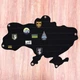 Стенд Патч-борд чорний у вигляді Карти України, 70*100см, панель для прикольних шевронів, для нашивок, патчів пвх, для коллекції - зображення 2