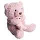 Игрушка-подушка Медведь с малышом и пледом 110х140 см розовый 509-33P - изображение 5