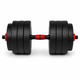 Гантели композитные Champion X-venum 1шт 51см 21.5 кг Черно-Красный - изображение 2