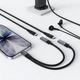 Перехідник ACEFAST J14 USB-C to 2xUSB-C 60W 3А 0.15 м для заряджання, передачі аудіо та даних Чорний - изображение 5