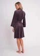 Женский велюровый халат на запах средней длины Giulia SOFT WINTER 7320/080 S Violet-dark lavender, фиолетовый, с поясом - изображение 8