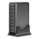 Сетевая зарядная станция ILEPO 500W на 2 USB+6 Type-C мультизарядное устройство мощный блок питания Black (19339) - изображение 2