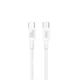 Кабель XO NB-Q298-CC USB-C to USB-C 240W Power Delivery 1 м White (NB-Q298-CC.white) - зображення 1