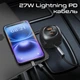 Автомобильное зарядное устройство Promate PowerDrive-RCI81, 81W, USB-C/Lightning кабель + USB-A/USB-C порти Black (powerdrive-rci81) - изображение 4