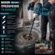 Акумуляторний будівельний міксер Boxer BX3283 48V 5Ah 3000 Вт із двома акумуляторами безщітковим двигуном двома швидкостями та кріпленням M14 для клею шпаклівки розчинів і буріння ґрунту - зображення 4