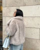 Шуба укороченная - Classyme - XS - Кремовый - (22sh) - изображение 2