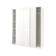 Шафа, білий/глянцевий/білий, 200x66x236 см PAX/HASVIK IKEA 694.898.99 - зображення 1