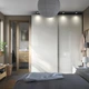 Шафа, білий/глянцевий/білий, 200x66x236 см PAX/HASVIK IKEA 694.898.99 - зображення 3