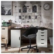 Письмовий стіл, чорно-коричневий/білий, 140x60 см LAGKAPTEN/ALEX IKEA 295.215.56 - зображення 3