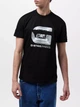 Футболка хлопковая длинная мужская G-Star Raw 59487403(Dk Black) M Черная с принтом (3000010844441) - изображение 1