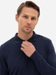 Поло длинное мужское Pierre Cardin G021SZ0TK-000-2316814(Açık Lacivert) L Темно-синее (8683859241347) - изображение 5