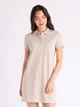 Платье-футболка короткое летнее женское U.S.Polo Assn 216433-ZH00A(SOURDOUGH HEATHER) XS Кремовое (786662486610) - изображение 1