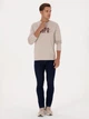 Світшот чоловічий U.S. Polo Assn G081SZ082-000-2331724(Taş) XL Бежевий з принтом (8683859419685) - зображення 3