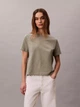 Футболка хлопковая женская Calvin Klein 40WP105(Shadow) XS Хаки (199155991193) - изображение 1