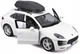 Автомодель Bburago Eurotrek Porsche Macan Touring 1:24 23013 з багажником на даху Біла (4893993230136) - зображення 1