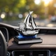 Автомобильный многоразовый ароматизатор Кораблик на солнечной батарее пахучка в машину на торпедо - изображение 11