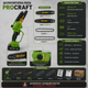 Аккумуляторная цепная пила Procraft PKA45 20V с бесщеточным двигателем шинами 152 и 203 мм шагом цепи 1/4 автоматической смазкой и бесключевой натяжкой без АКБ - изображение 2