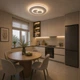 Люстра LED BI-80 WH 80Вт, 3000-6400К, 300-6800 Лм, пульт ДК (Білий, Світильник світлодіодний, стельовий) - зображення 2