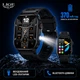 Смарт годинник чоловічий smart watch на руку LIGE Q1 розумний наручний фітнес браслет сенсорний смарт вотч для андроїду та айфону з функцією вимірювання тиску та Bluetooth дзвінками з ліхтариком - зображення 3