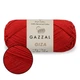 Пряжа Gazzal Giza (Газал Гиза) Красный №2466, 100% мерсеризованный хлопок, 50 г / 125 м, летняя пряжа, хлопок для вязания крючком и спицами - изображение 1