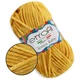Пряжа плюшева Етрофіл Йонка Бебі, Etrofil Yonca Baby, Гірчиця №70214, 100 г/120 м, поліестер, для в'язання спицями та гачком, для іграшок, пледів - зображення 1