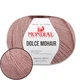 Mondial Dolce Mohair, Розовая пудра №145 - итальянская пряжа с мохером, 50 г / 150 м, 60% кид мохер, 40% акрил, для свитеров, кардиганов, палантинов - изображение 1