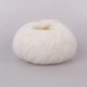 Mondial Dolce Mohair, Белый №100 - итальянская пряжа с мохером, 50 г / 150 м, 60% кид мохер, 40% акрил, для свитеров, кардиганов, палантинов - изображение 3