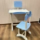 Регулируемая детская парта VEN001 со стулом наклонной столешницей до 45° ящиком и подставкой для книг синяя - изображение 6