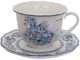 Чайний порцеляновий сервіз "Heritage Toile Blue" 6 чашок 320мл з блюдцями - изображение 1