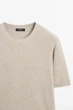 Футболка knit мужская с коротким рукавом Massimo Dutti XL бежевый - изображение 6