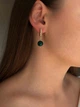 Серьги с зеленым агатом 5194 - изображение 1