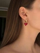 Серьги с красным сердцем 5354 - изображение 1