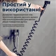 Гігієнічний душ підвісний з подвійним клапаном лійка для біде Чорний Kayfovo KL-10 - зображення 2