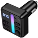 FM трансмиттер MP3 автомобильное зарядное устройство 30 Вт Bluetooth 5.4 USB-C USB-A Hoco E89 - зображення 2