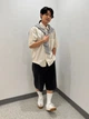 Рубашка UNIQLO с короткими рукавами 1161515897 (Молочный M) - изображение 5