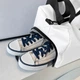 Сумка дорожная Lesko 728 White спортивная 20-35L с карманами снаружи регулируемым плечевым ремнем - изображение 4